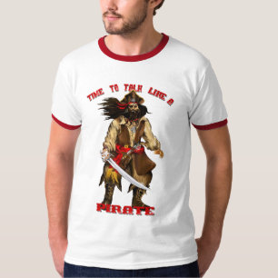 T-shirt Heure de parler comme une chemise de pirate