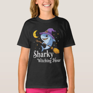 T-shirt Heure de sorcière requin Halloween requin