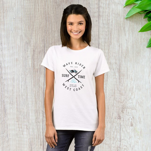 T-shirt Heure de Surf du cavalier de vague (Créateur téléchargé)