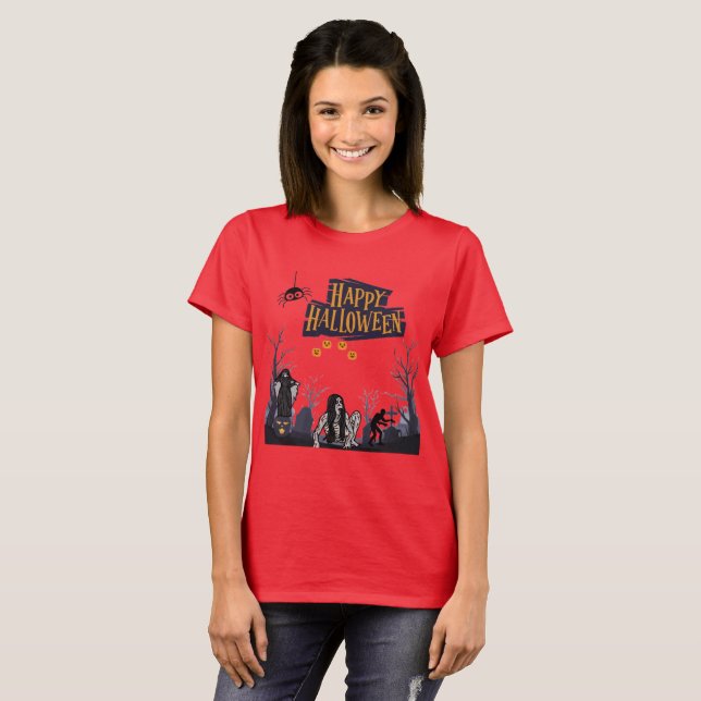 T-shirt Heure des Sorciers murmures rouge (Devant entier)