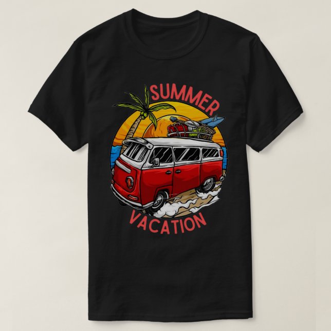 T-SHIRT HEURE DES VACANCES D'ÉTÉ (Design devant)