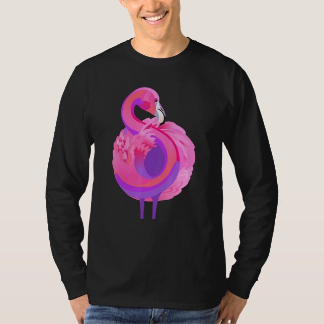 T-shirt Heure d'été Flamant rose (Devant)