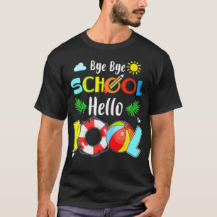 T-shirt Heure d'été Goodbye School Hello Pool Mermaid Stud