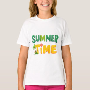 T-shirt Heure d'été - Heure d'été avec palmier et soleil