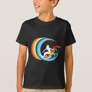 T-shirt Heure d'été Plage Rétro Surf Femme Surfer