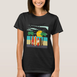 T-shirt Heure D'Été Pour Surfer Surf Vacation_4