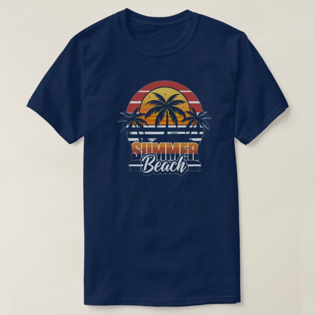 T-shirt HEURE D'ÉTÉ SUR LA PLAGE-Chemise (Design devant)