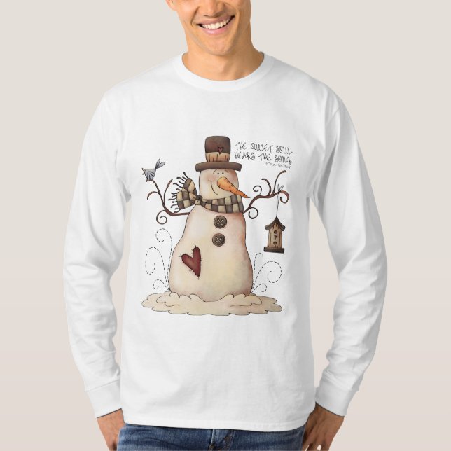 T-shirt Heure d'hiver bonhomme de neige (Devant)