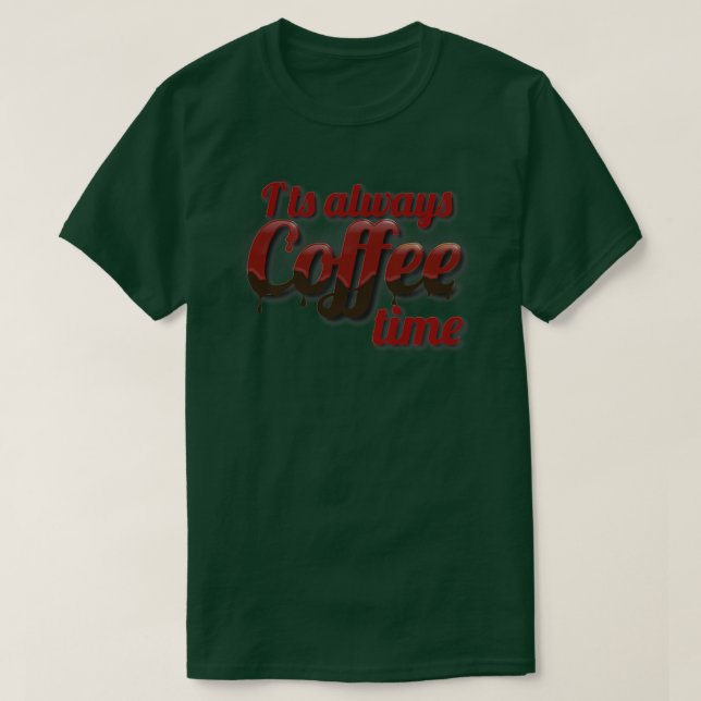 T-shirt Heure du café cadeau de la Journée nationale du ca (Design devant)
