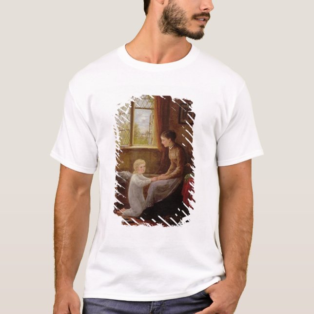 T-shirt Heure du coucher, 1890 (huile sur le panneau) (Devant)