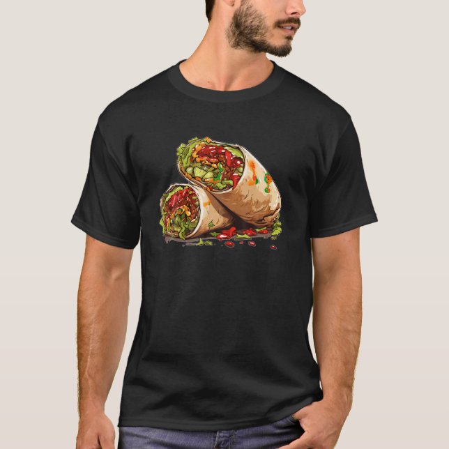 T-shirt Heure du déjeuner de Burrito pour les amateurs de  (Devant)