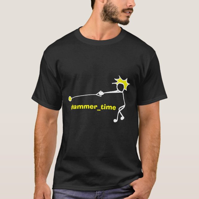 T-shirt Heure du marteau Terower Black Yellow Mens (Devant)
