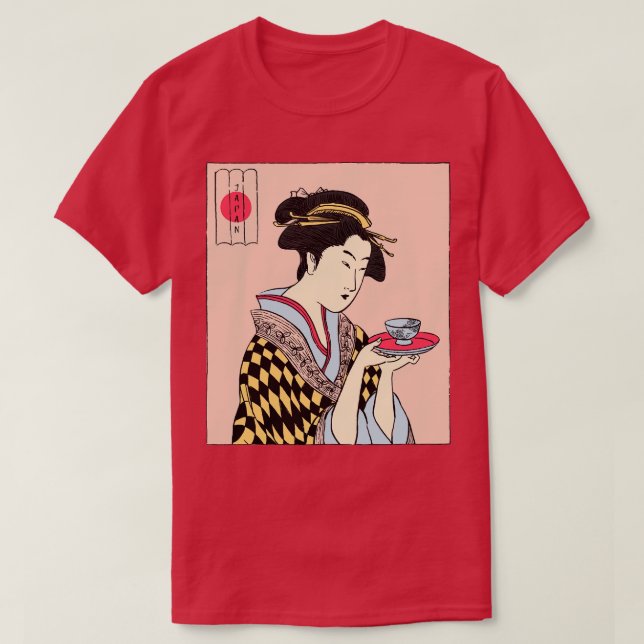 T-shirt Heure du thé Geisha (Design devant)