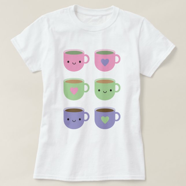 T-shirt Heure du thé - Kawaii Cup (Design devant)