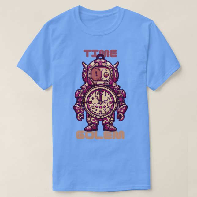 T-shirt Heure Golem Funny Surreal Steampunk Horloge Rob (Design devant)