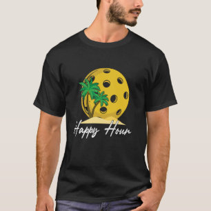 T-shirt Heure Heureuse Pickle Ball Palmier Pickleball Homm