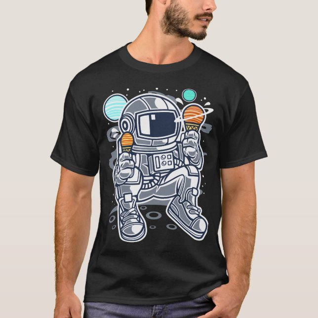 T-shirt Heure Icecream de l'astronaute (Devant)
