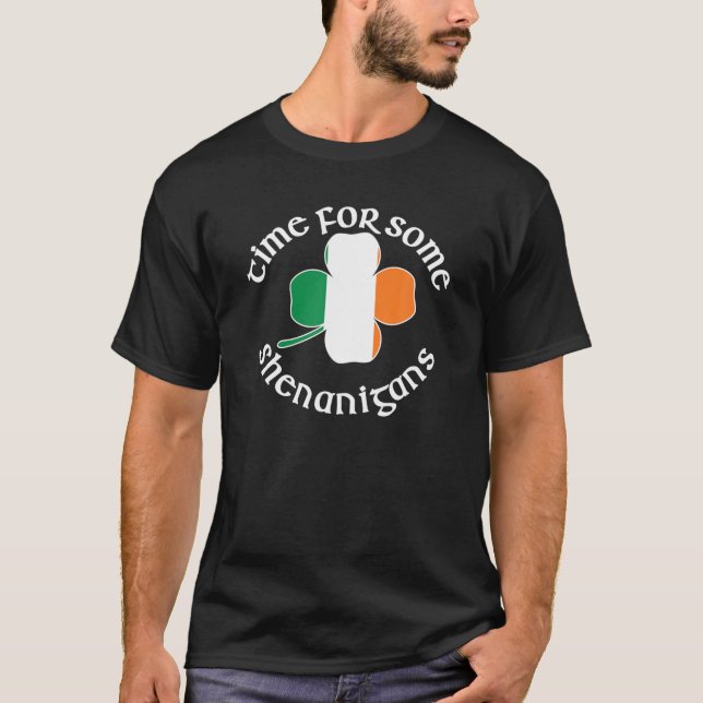 T-shirt Heure Pour Les Shenanigans Shamrock St. Patricks D (Devant)