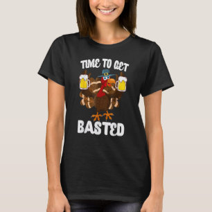 T-shirt Heure Pour Obtenir Basted Beer Men Boire Temps Tur