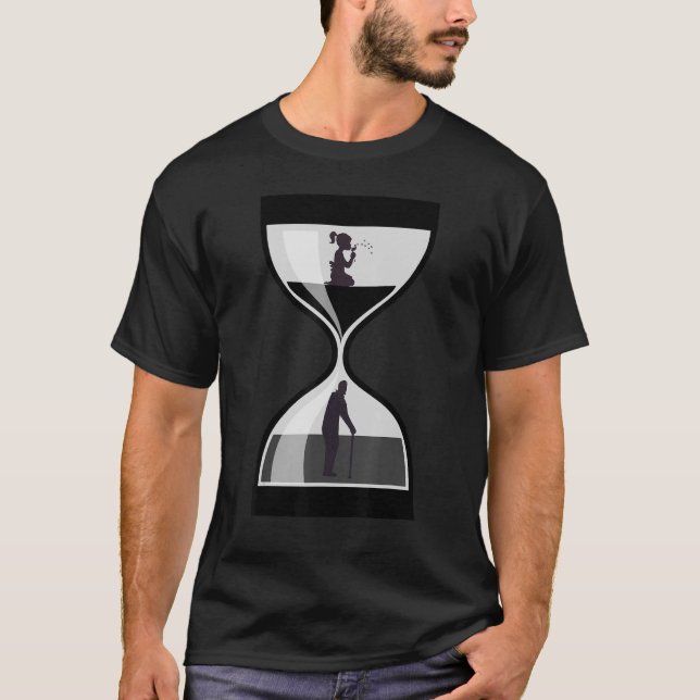 T-shirt Heure sablier Heure Glass 4 (Devant)