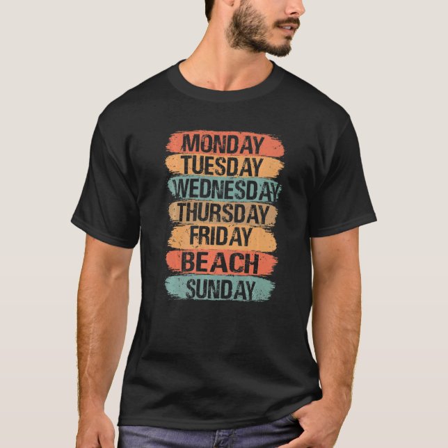 T-shirt Heures de travail Lundi Mercredi Vendredi Samedi B (Devant)