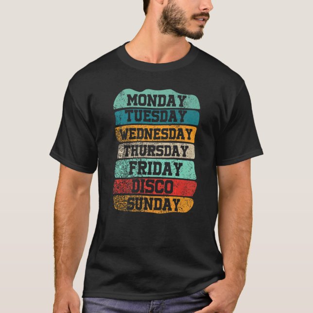 T-shirt Heures de travail Lundi Mercredi Vendredi Samedi D (Devant)