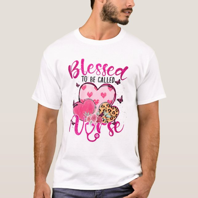 T-shirt Heureuse d'être appelée Nurse Heart (Devant)