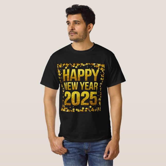 T-SHIRT HEUREUSE NOUVELLE ANNÉE 2025 (Devant entier)