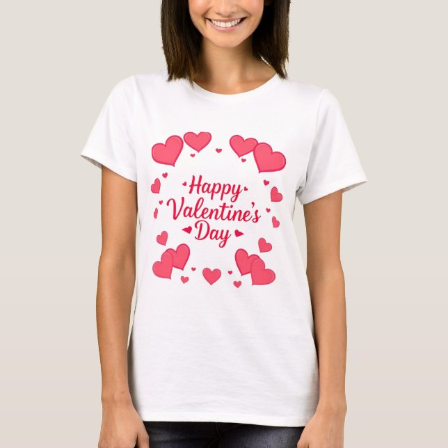 T-shirt heureuse Sainte-Valentin (Devant)