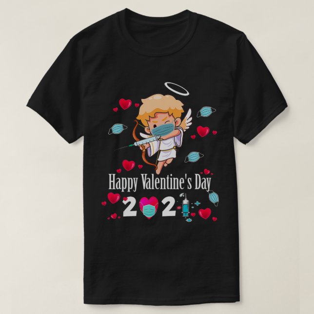 T-shirt Heureuse Sainte-Valentin 2021 Cadeau Cupid Cute pe (Design devant)