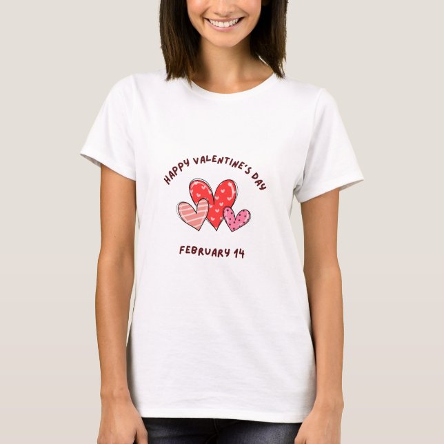 T-shirt Heureuse Sainte-Valentin 2024 - Saint Valentin 14  (Devant)
