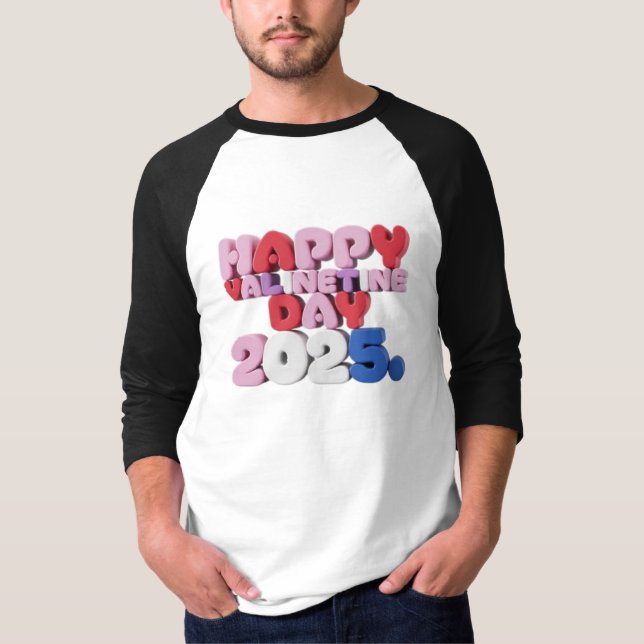 T-shirt Heureuse Sainte-Valentin 2025 - Cute Valen (Devant)