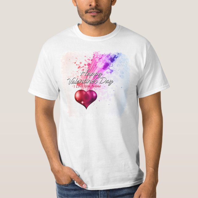 T-shirt Heureuse Sainte-Valentin 6 Chemise (Devant)