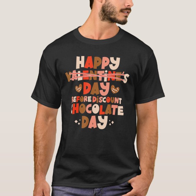 T-shirt Heureuse Sainte-Valentin avant remise Chocolat Da (Devant)