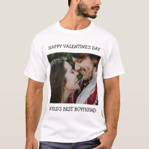 T-shirt Heureuse Sainte-Valentin Best Boyfriend Photo pers