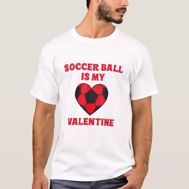 T-shirt Heureuse Sainte-Valentin Coeur de soccer 2022 (Devant)