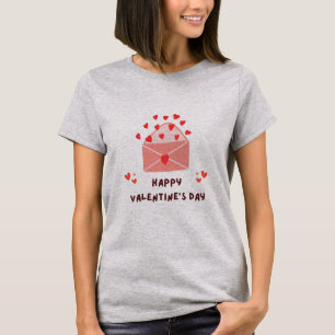 T-shirt Heureuse Sainte-Valentin - Coeurs rouges - Images