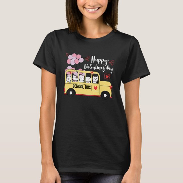 T-shirt Heureuse Sainte-Valentin de l'école de bus de cond (Devant)