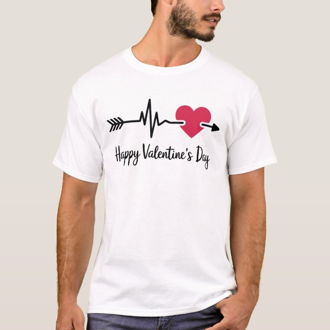 T-shirt Heureuse Sainte-Valentin Design (Devant)