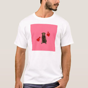 T-shirt Heureuse Sainte-Valentin du chocolat du Labrador