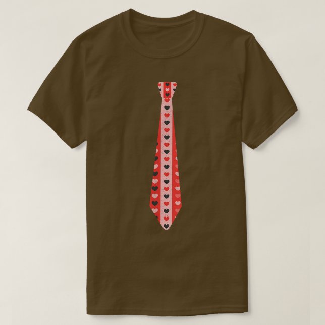 T-shirt Heureuse Sainte-Valentin Funny Cravate de coeur ro (Design devant)