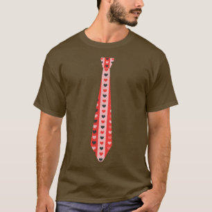 T-shirt Heureuse Sainte-Valentin Funny Cravate de coeur ro