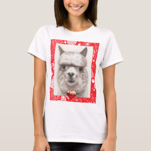 T-shirt Heureuse Sainte-Valentin Llama Love Top