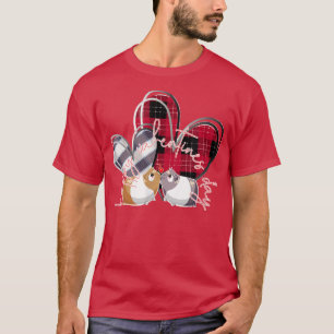 T-shirt heureuse Sainte-Valentin Love Funny cobaye rouge d