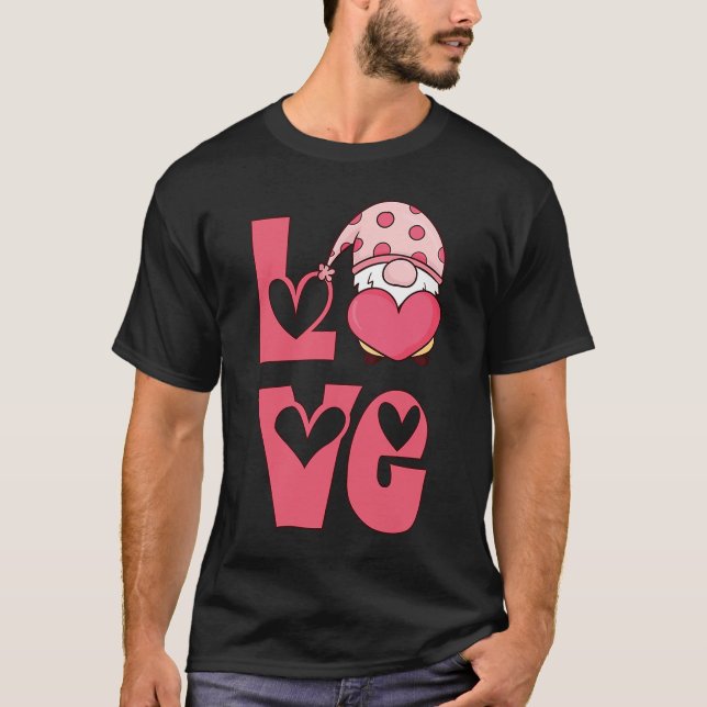 T-shirt Heureuse Sainte-Valentin Love Gnome Graphic mignon (Devant)