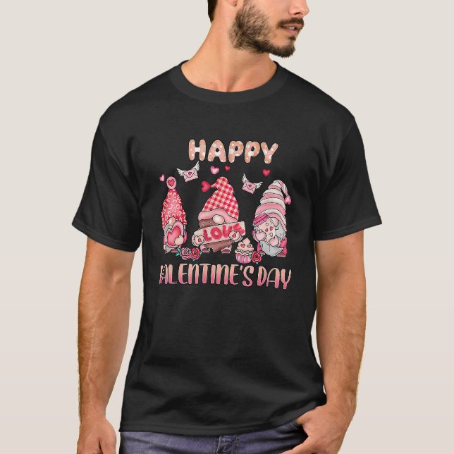 T-shirt Heureuse Sainte-Valentin Love Gnome Saint Valentin (Devant)