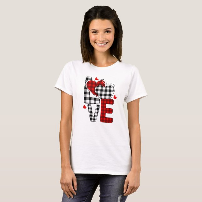 T-shirt Heureuse Sainte-Valentin Love Heart Moderne tendan (Devant entier)