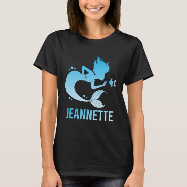 T-shirt Heureuse Sirène - Jeannette Nom (Devant)