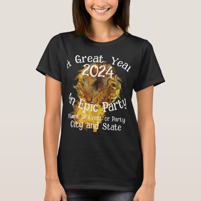 T-shirt Heureuse soirée de dîner 2024 Filles Garçons Soiré (Devant)