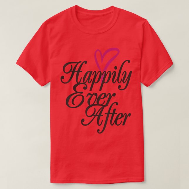 T-shirt Heureusement Jamais Après Mariage Mariée Groom Lun (Design devant)